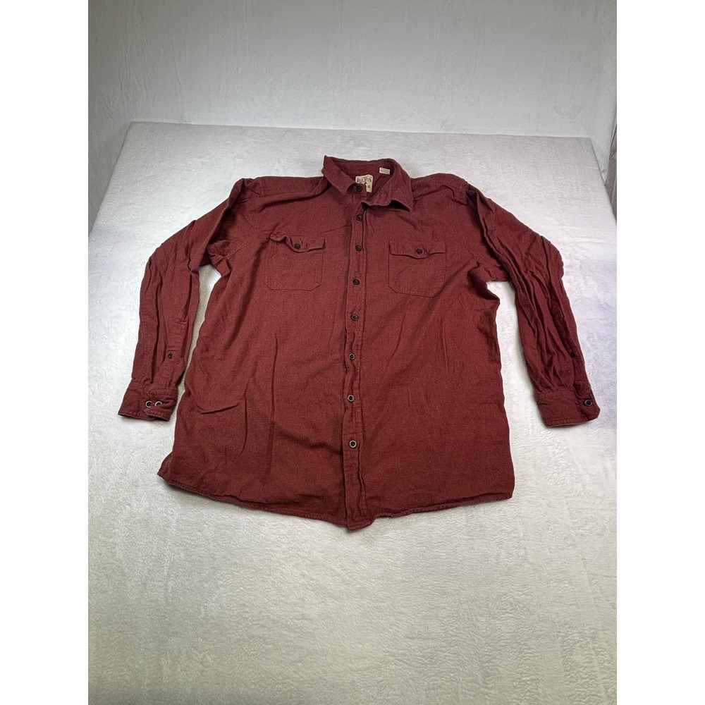 Red Head Brand Co Men's Button Down Size 2XLT Outdoor Workwear Solid Red